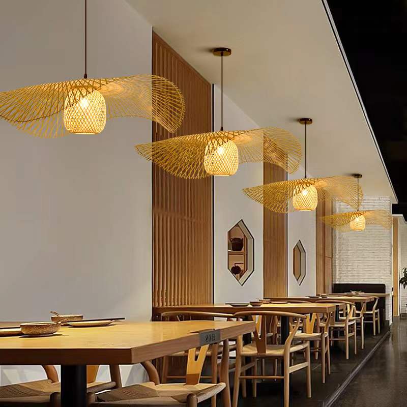 LED Bamboo Pendant Lamp Hanging Lamp