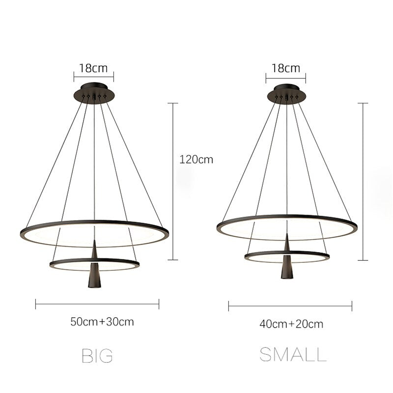 Modern Minimalist Led Pendant Lamp American Acrylic Circle Pendant Lights Hotel Hanging Lighting