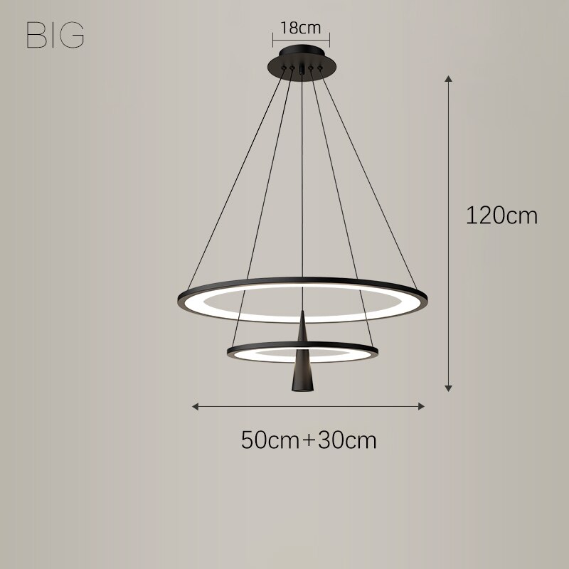 Modern Minimalist Led Pendant Lamp American Acrylic Circle Pendant Lights Hotel Hanging Lighting