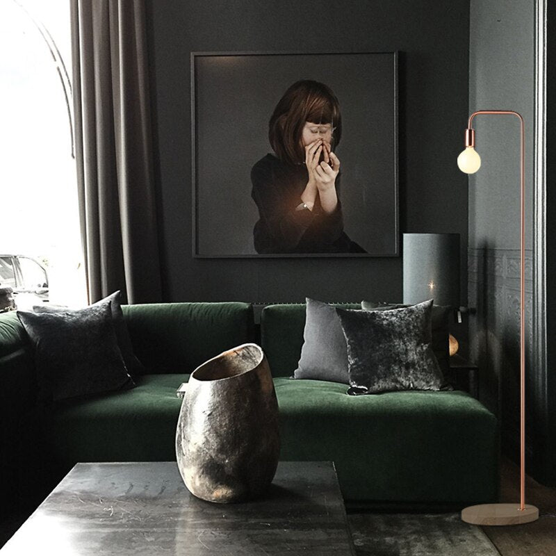 Rose Gold LED Standing Light Indoor Lighting Floor Lamp Minimalist