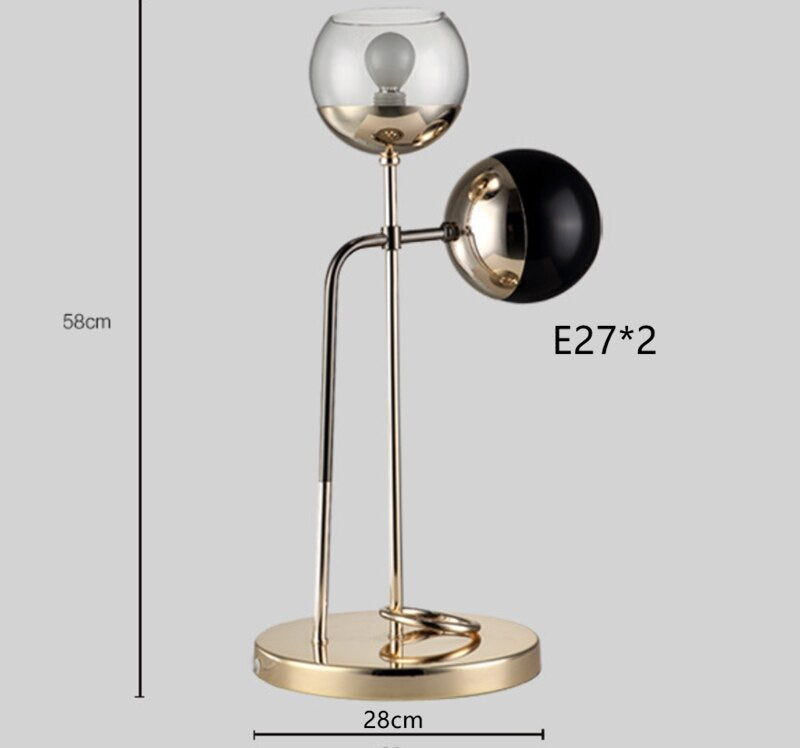 Modern Double Ball Table Lamp Bedside Lamp
