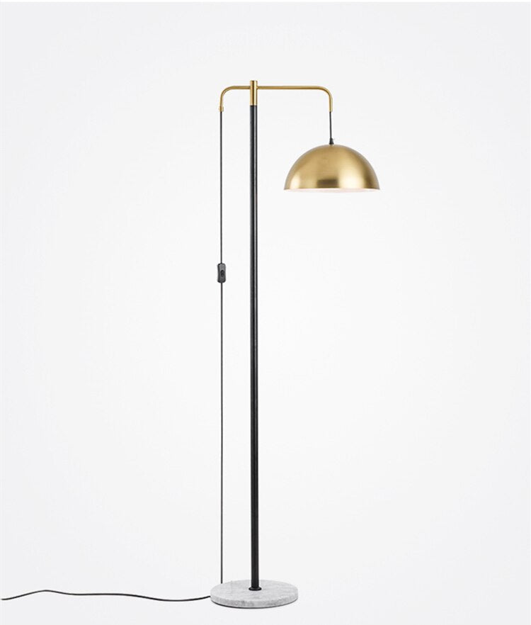 Floor Marble  Base Plated Brass Lighting